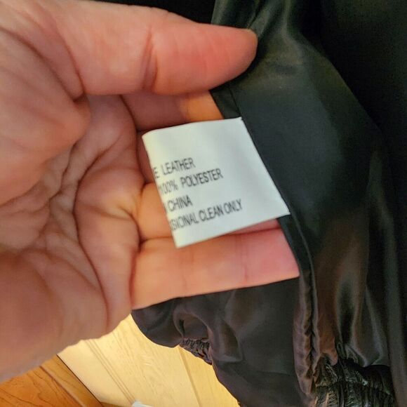 Vintage Motorcycle Leather Jacket with American Flag Patch & Eagle‎ Patch Size M - Picture 16 of 16